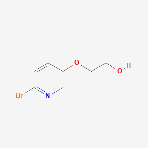 molecular formula C7H8BrNO2 B8014762 2-[(6-Bromo-3-pyridinyl)oxy]ethanol 