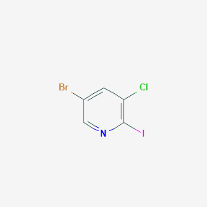 molecular formula C5H2BrClIN B8014794 5-Bromo-3-chloro-2-iodopyridine 