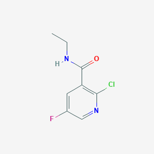 molecular formula C8H8ClFN2O B8014801 2-Chloro-N-ethyl-5-fluoronicotinamide 
