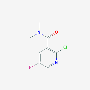 molecular formula C8H8ClFN2O B8014817 2-Chloro-5-fluoro-N,N-dimethylnicotinamide 