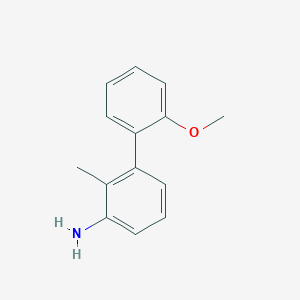 molecular formula C14H15NO B8014839 2'-Methoxy-2-methyl-[1,1'-biphenyl]-3-amine 