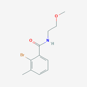 molecular formula C11H14BrNO2 B8014874 2-Bromo-N-(2-methoxyethyl)-3-methylbenzamide 