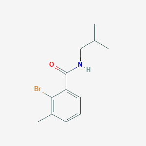 molecular formula C12H16BrNO B8014880 2-Bromo-N-isobutyl-3-methylbenzamide 