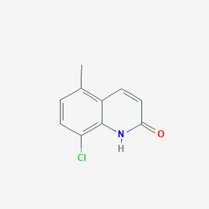 molecular formula C10H8ClNO B8014923 8-chloro-5-methyl-1H-quinolin-2-one 