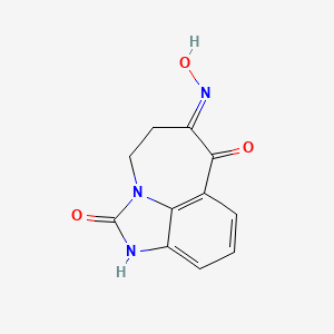 molecular formula C11H9N3O3 B8015010 7-(Hydroxyimino)-8,9-dihydro-2,9a-diazabenzo[cd]azulene-1,6(2H,7H)-dione 