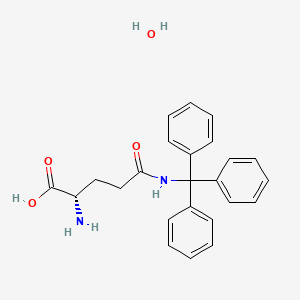 molecular formula C24H26N2O4 B8015024 (S)-2-Amino-5-oxo-5-(tritylamino)pentanoic acid hydrate 