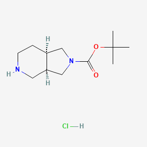 molecular formula C12H23ClN2O2 B8015059 (3aR,7aR)-rel-tert-Butyl hexahydro-1H-pyrrolo[3,4-c]pyridine-2(3H)-carboxylate hydrochloride 