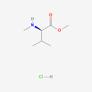 molecular formula C7H16ClNO2 B8015078 (R)-Methyl 3-methyl-2-(methylamino)butanoate hydrochloride 