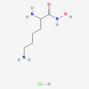 molecular formula C6H16ClN3O2 B8015099 2,6-diamino-N-hydroxyhexanamide;hydrochloride 