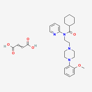 molecular formula C29H38N4O6 B8015106 N-[2-[4-(2-Methoxyphenyl)-1-piperazinyl]ethyl]-N-2-pyridinylcyclohexanecarboxamide maleate salt 