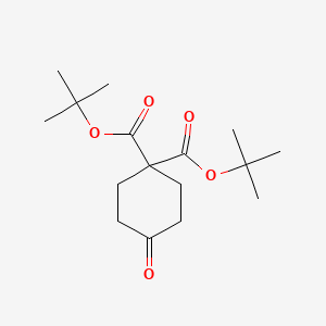 molecular formula C16H26O5 B8015110 4-Oxocyclohexane-1,1-dicarboxylic acid di-tert-butyl ester 