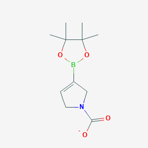 molecular formula C11H17BNO4- B8015127 3-(4,4,5,5-Tetramethyl-1,3,2-dioxaborolan-2-yl)-2,5-dihydropyrrole-1-carboxylate 