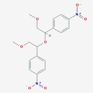 molecular formula C18H20N2O7 B8015132 1-[2-Methoxy-1-[2-methoxy-1-(4-nitrophenyl)ethoxy]ethyl]-4-nitrobenzene 