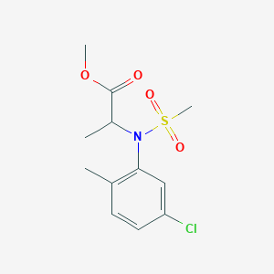 molecular formula C12H16ClNO4S B8015156 Methyl N-(5-chloro-2-methylphenyl)-N-(methylsulfonyl)alaninate 