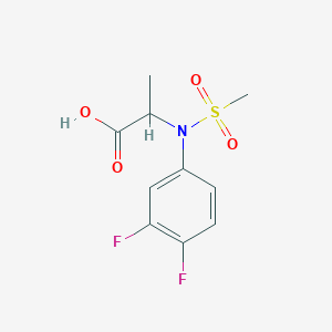 molecular formula C10H11F2NO4S B8015164 N-(3,4-Difluorophenyl)-N-(methylsulfonyl)alanine 