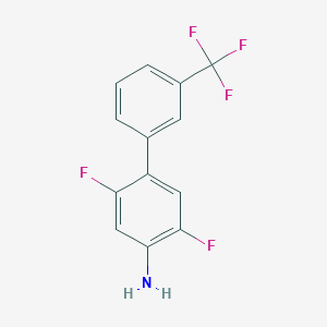 molecular formula C13H8F5N B8015183 2,5-Difluoro-3'-(trifluoromethyl)-[1,1'-biphenyl]-4-amine 