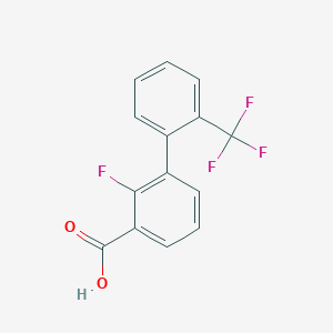 molecular formula C14H8F4O2 B8015185 2-Fluoro-2'-(trifluoromethyl)biphenyl-3-carboxylic acid 