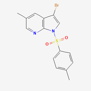 molecular formula C15H13BrN2O2S B8015219 3-Bromo-5-methyl-1-tosyl-1h-pyrrolo[2,3-b]pyridine 