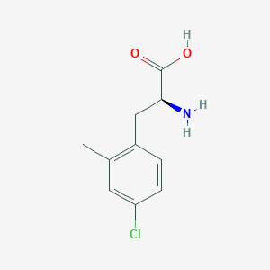 molecular formula C10H12ClNO2 B8015225 4-Chloro-2-methyl-L-phenylalanine 