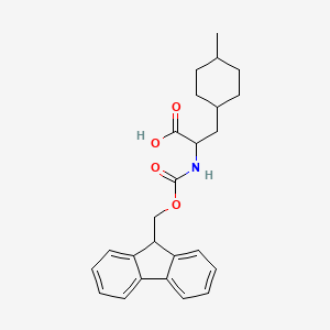 molecular formula C25H29NO4 B8015232 2-({[(9H-fluoren-9-yl)methoxy]carbonyl}amino)-3-(4-methylcyclohexyl)propanoic acid 