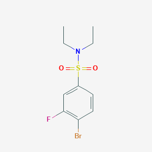 molecular formula C10H13BrFNO2S B8015250 4-bromo-N,N-diethyl-3-fluorobenzenesulfonamide 