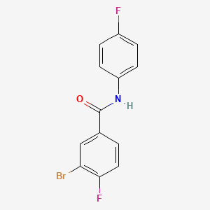 molecular formula C13H8BrF2NO B8015266 3-bromo-4-fluoro-N-(4-fluorophenyl)benzamide 