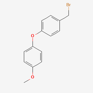 molecular formula C14H13BrO2 B8015295 Benzene, 1-(bromomethyl)-4-(4-methoxyphenoxy)- CAS No. 70151-69-8