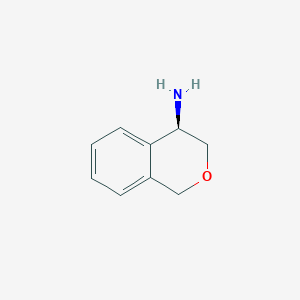 molecular formula C9H11NO B8015298 (r)-Isochroman-4-amine 