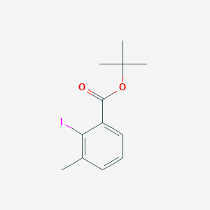 molecular formula C12H15IO2 B8015306 Tert-butyl 2-iodo-3-methylbenzoate 