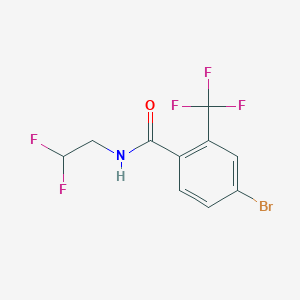 molecular formula C10H7BrF5NO B8015471 4-Bromo-N-(2,2-difluoroethyl)-2-(trifluoromethyl)benzamide 