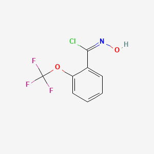 molecular formula C8H5ClF3NO2 B8015571 N-hydroxy-2-(trifluoromethoxy)benzene carboximidoyl chloride 