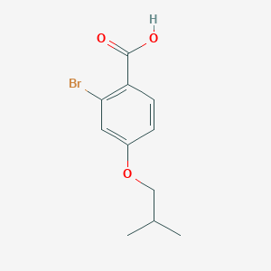 molecular formula C11H13BrO3 B8015593 2-Bromo-4-(2-methylpropoxy)benzoic acid 