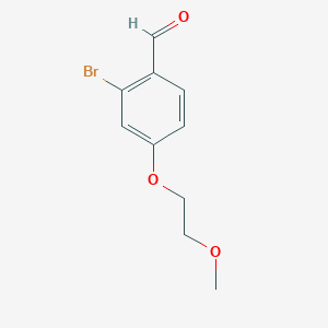molecular formula C10H11BrO3 B8015594 2-Bromo-4-(2-methoxyethoxy)benzaldehyde 