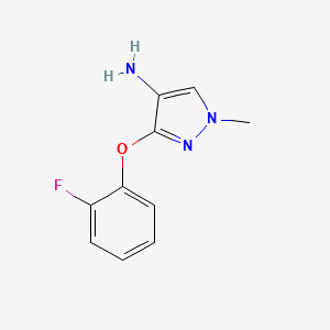 molecular formula C10H10FN3O B8015675 3-(2-fluorophenoxy)-1-methyl-1H-pyrazol-4-amine CAS No. 1429419-01-1