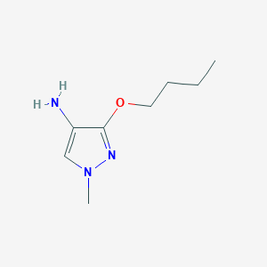 molecular formula C8H15N3O B8015716 3-Butoxy-1-methylpyrazol-4-amine 