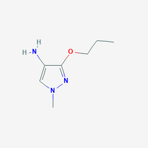 molecular formula C7H13N3O B8015735 1-Methyl-3-propoxy-1H-pyrazol-4-amine 