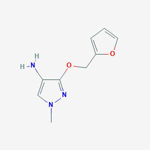 molecular formula C9H11N3O2 B8015741 3-[(furan-2-yl)methoxy]-1-methyl-1H-pyrazol-4-amine CAS No. 1429418-13-2