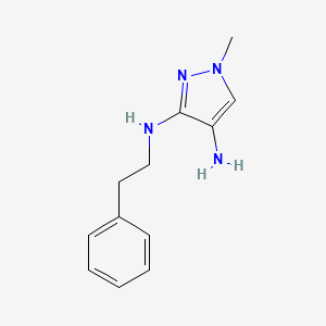 1-methyl-N3-(2-phenylethyl)-1H-pyrazole-3,4-diamine