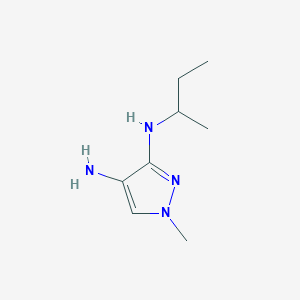 molecular formula C8H16N4 B8015798 N3-(butan-2-yl)-1-methyl-1H-pyrazole-3,4-diamine 