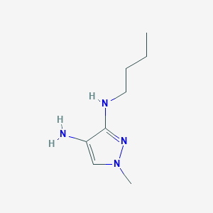 molecular formula C8H16N4 B8015817 N3-butyl-1-methyl-1H-pyrazole-3,4-diamine 