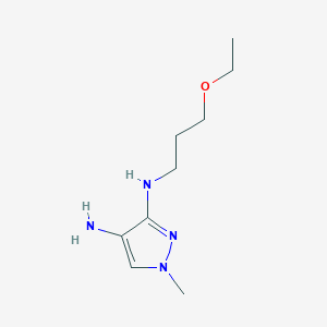 molecular formula C9H18N4O B8015819 N3-(3-ethoxypropyl)-1-methyl-1H-pyrazole-3,4-diamine 