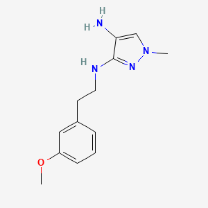 molecular formula C13H18N4O B8015828 N3-[2-(3-methoxyphenyl)ethyl]-1-methyl-1H-pyrazole-3,4-diamine 