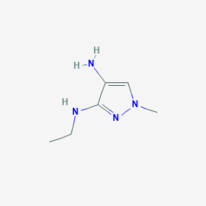 molecular formula C6H12N4 B8015834 N3-ethyl-1-methyl-1H-pyrazole-3,4-diamine CAS No. 1429418-82-5