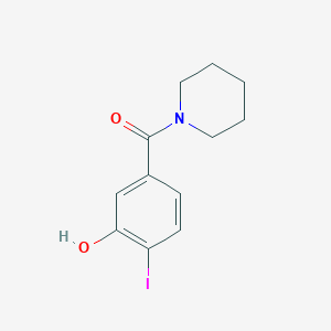 2-Iodo-5-(piperidine-1-carbonyl)phenol