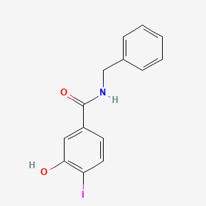 molecular formula C14H12INO2 B8015844 N-benzyl-3-hydroxy-4-iodobenzamide 