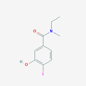 molecular formula C10H12INO2 B8015860 N-ethyl-3-hydroxy-4-iodo-N-methylbenzamide 