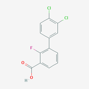 molecular formula C13H7Cl2FO2 B8015887 3',4'-Dichloro-2-fluoro-biphenyl-3-carboxylic acid 