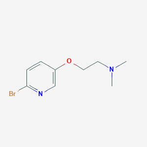 molecular formula C9H13BrN2O B8015899 Ethanamine, 2-[(6-bromo-3-pyridinyl)oxy]-N,N-dimethyl- 