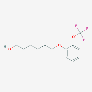 molecular formula C13H17F3O3 B8015905 6-[2-(Trifluoromethoxy)phenoxy]hexan-1-ol 