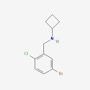 molecular formula C11H13BrClN B8015945 (5-Bromo-2-chloro-benzyl)-cyclobutyl-amine 